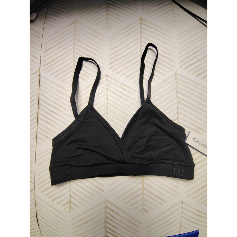 GapBody Kids Black Wrap Front Bralette Adjustable Straps NWT Size XS